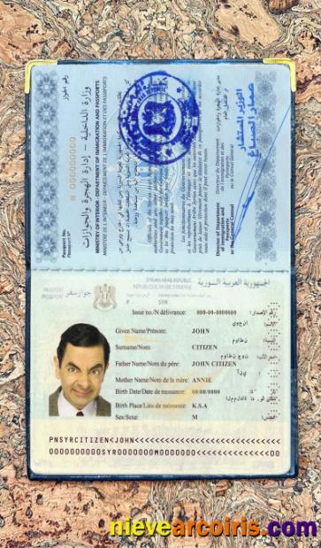 Syria passport photolook